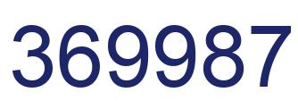 Number 369987 blue image