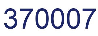 Number 370007 blue image