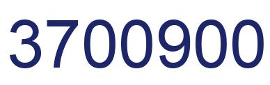 Number 3700900 blue image