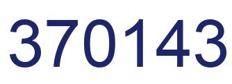 Number 370143 blue image