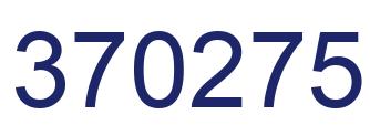 Number 370275 blue image