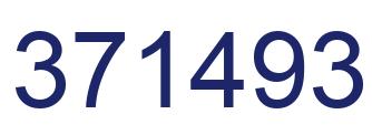 Number 371493 blue image