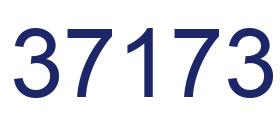Number 37173 blue image