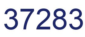 Number 37283 blue image