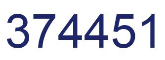 Number 374451 blue image