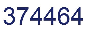 Number 374464 blue image