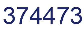 Number 374473 blue image