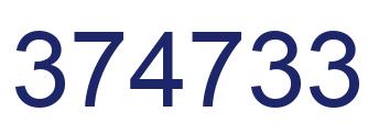 Number 374733 blue image