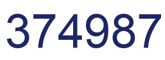 Number 374987 blue image