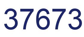 Number 37673 blue image