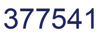 Number 377541 blue image