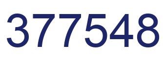 Number 377548 blue image