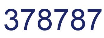 Number 378787 blue image