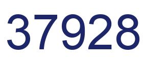 Number 37928 blue image