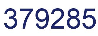 Number 379285 blue image