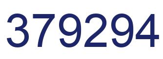 Number 379294 blue image