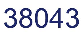 Number 38043 blue image