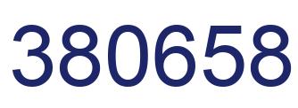 Number 380658 blue image