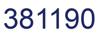 Number 381190 blue image