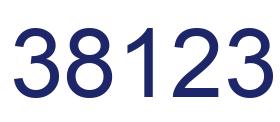 Number 38123 blue image