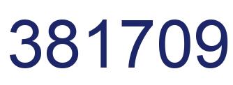 Number 381709 blue image