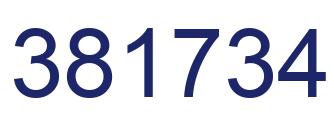 Número 381734 imagen azul