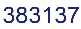Number 383137 blue image