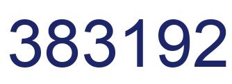 Number 383192 blue image