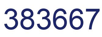 Number 383667 blue image
