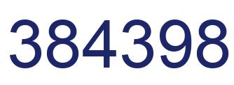 Number 384398 blue image