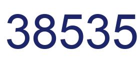 Number 38535 blue image