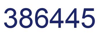 Number 386445 blue image