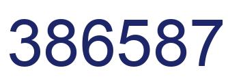 Number 386587 blue image