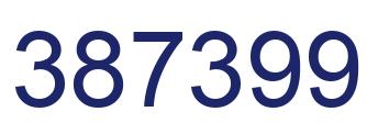 Number 387399 blue image