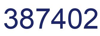 Number 387402 blue image