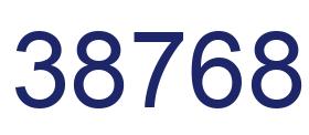 Number 38768 blue image