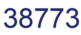 Number 38773 blue image