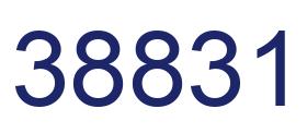 Number 38831 blue image