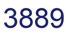 Number 3889 blue image