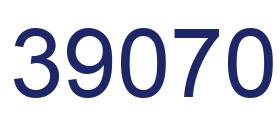 Number 39070 blue image