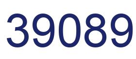 Number 39089 blue image