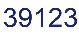 Número 39123 imagen azul
