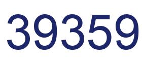 Number 39359 blue image