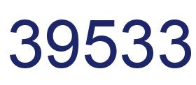 Number 39533 blue image
