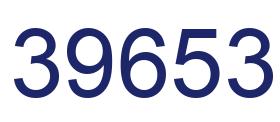 Number 39653 blue image
