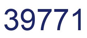 Number 39771 blue image