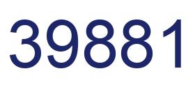 Number 39881 blue image