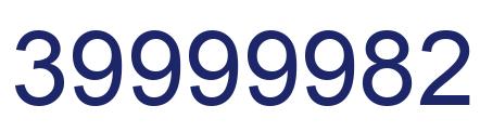 Number 39999982 blue image
