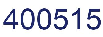 Number 400515 blue image