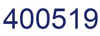 Number 400519 blue image